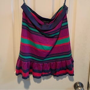 BCBG Striped mini skirt.